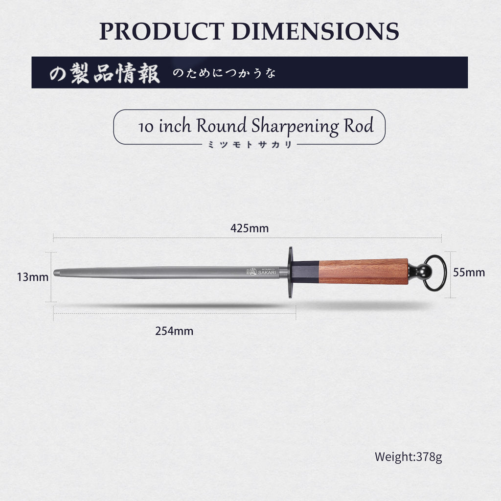 Round Black Diamond Sharpening Steel