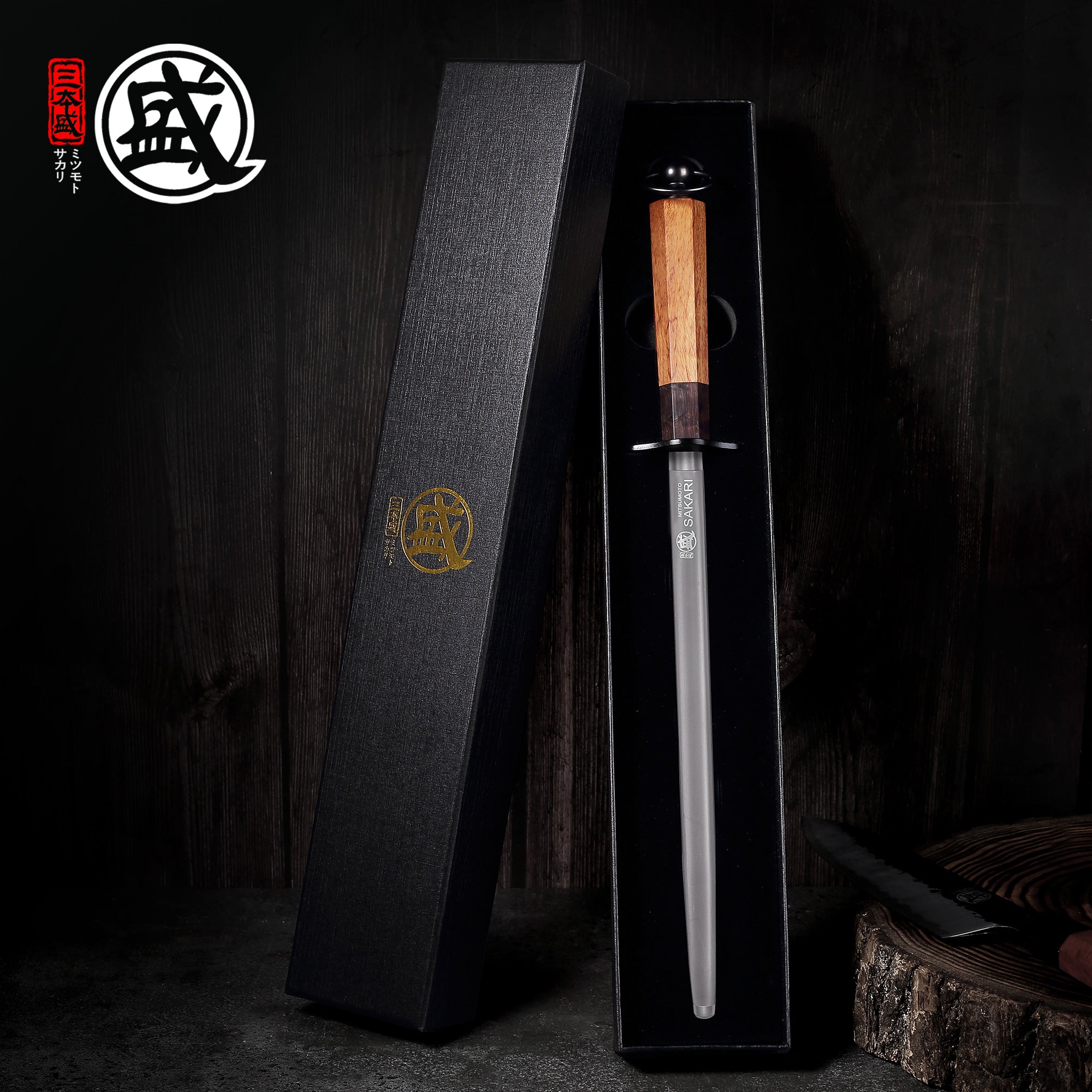 Round Black Diamond Sharpening Steel