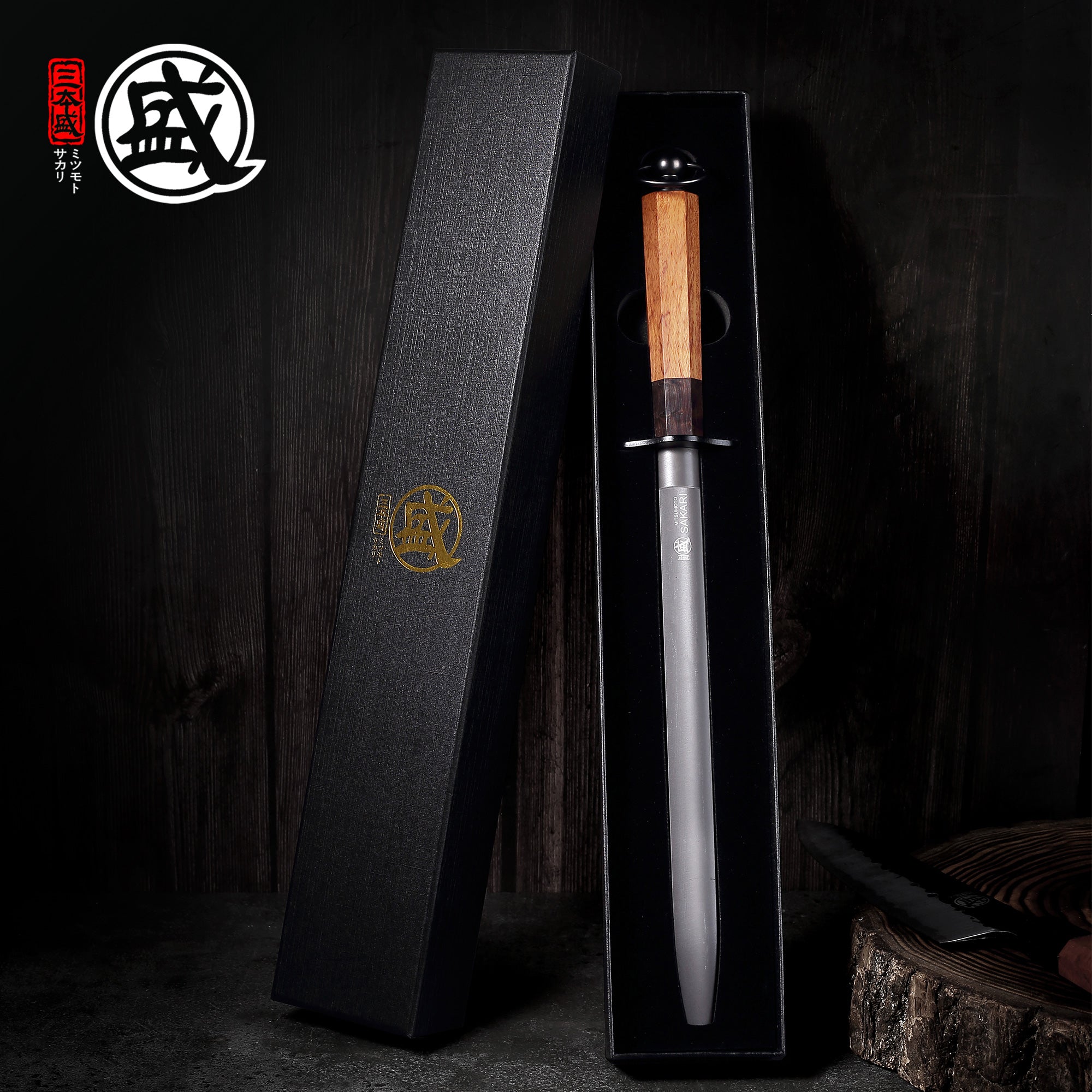 Flat Black Diamond Sharpening Steel