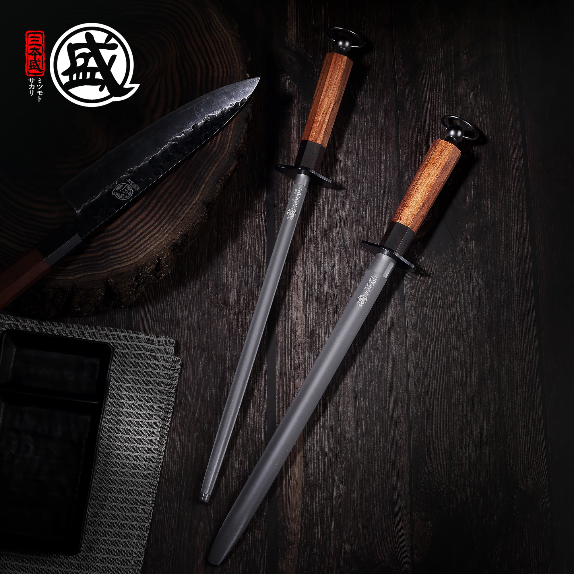 Round Black Diamond Sharpening Steel