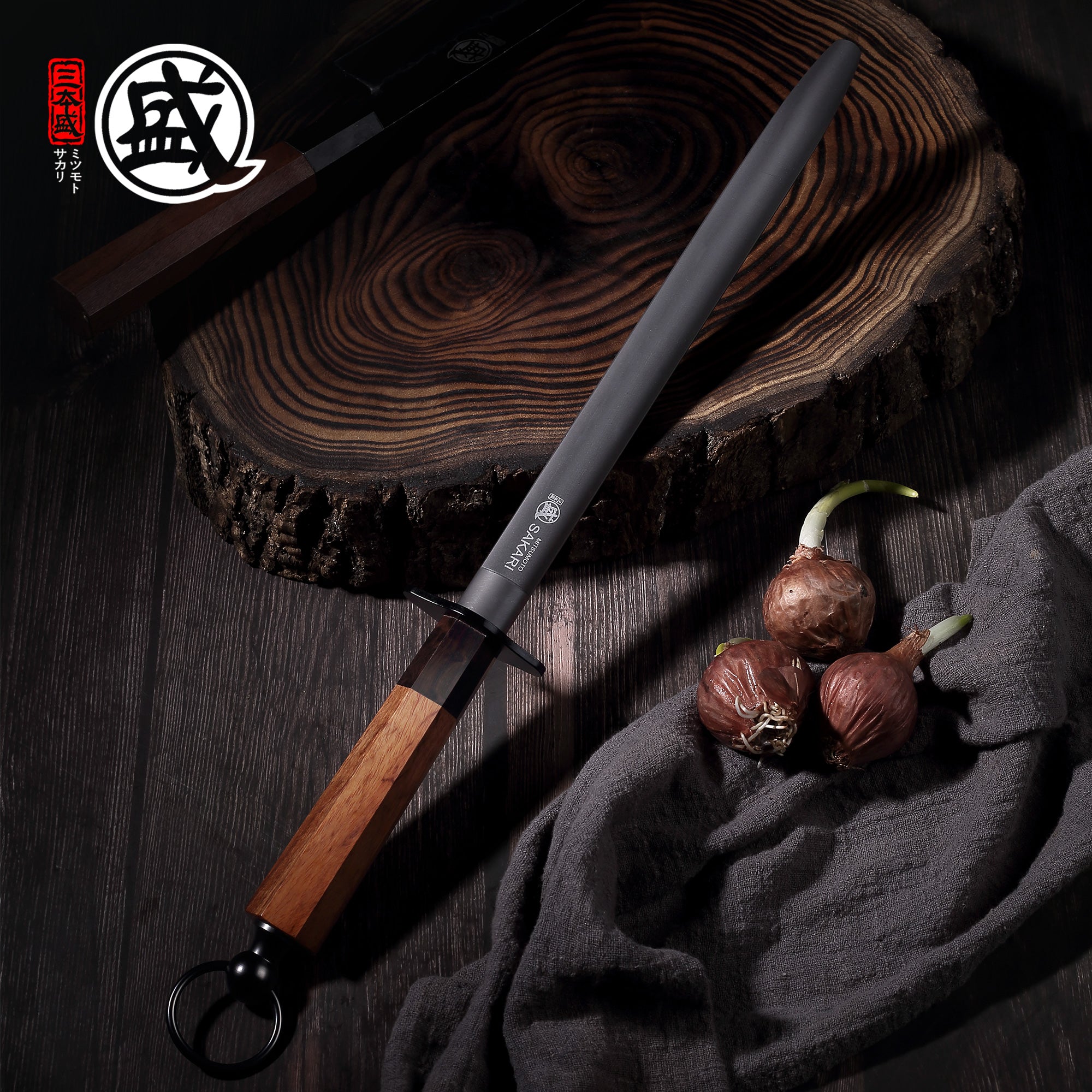 Flat Black Diamond Sharpening Steel