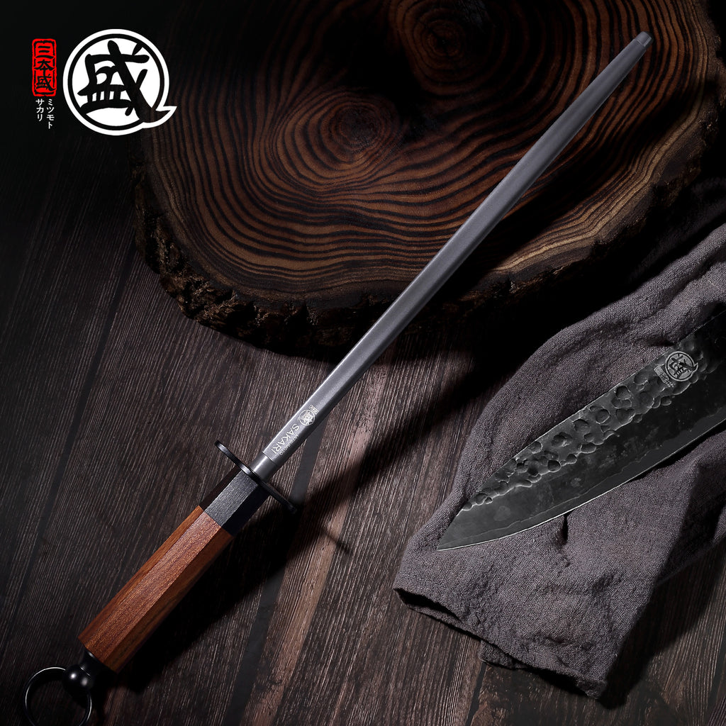 Round Black Diamond Sharpening Steel