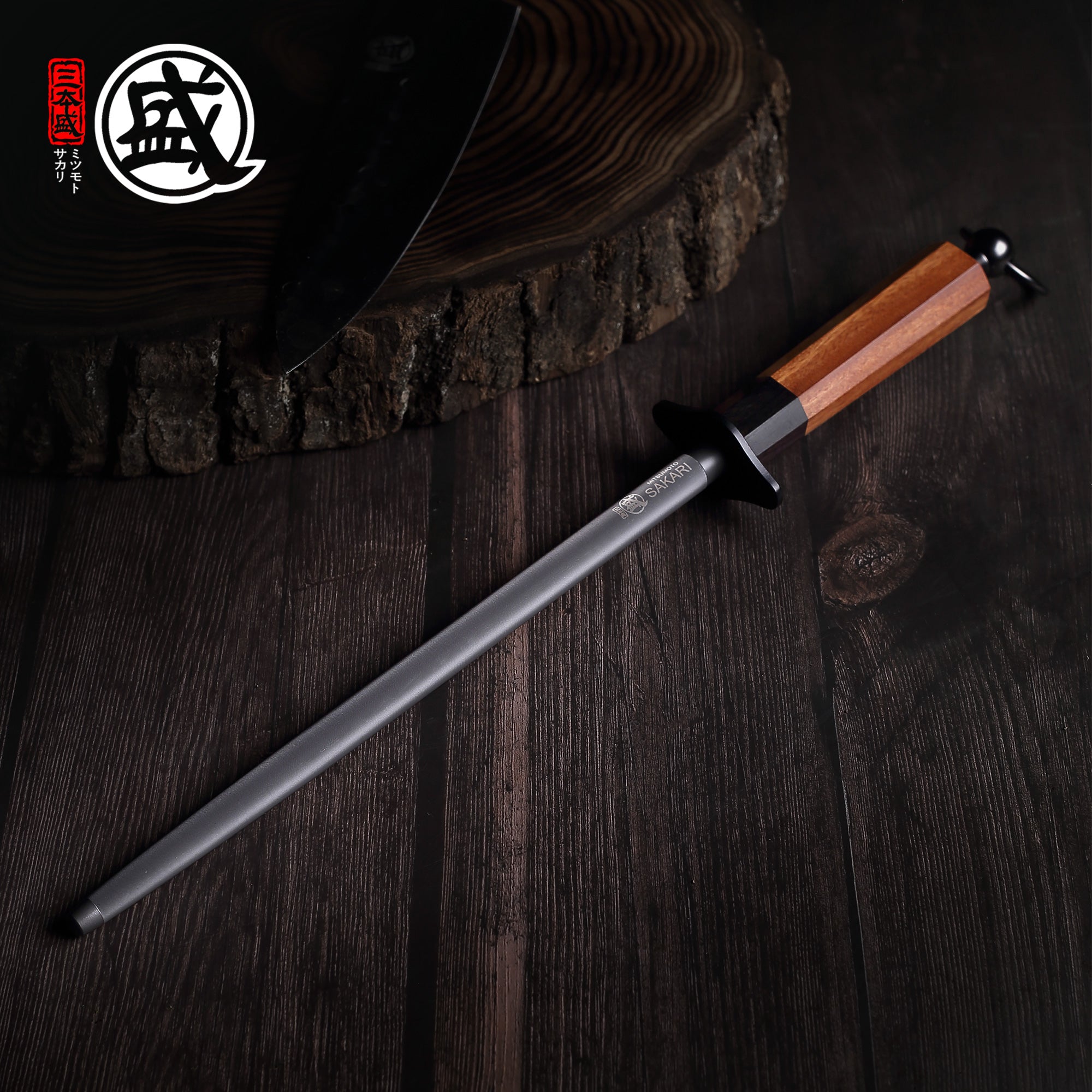 Round Black Diamond Sharpening Steel