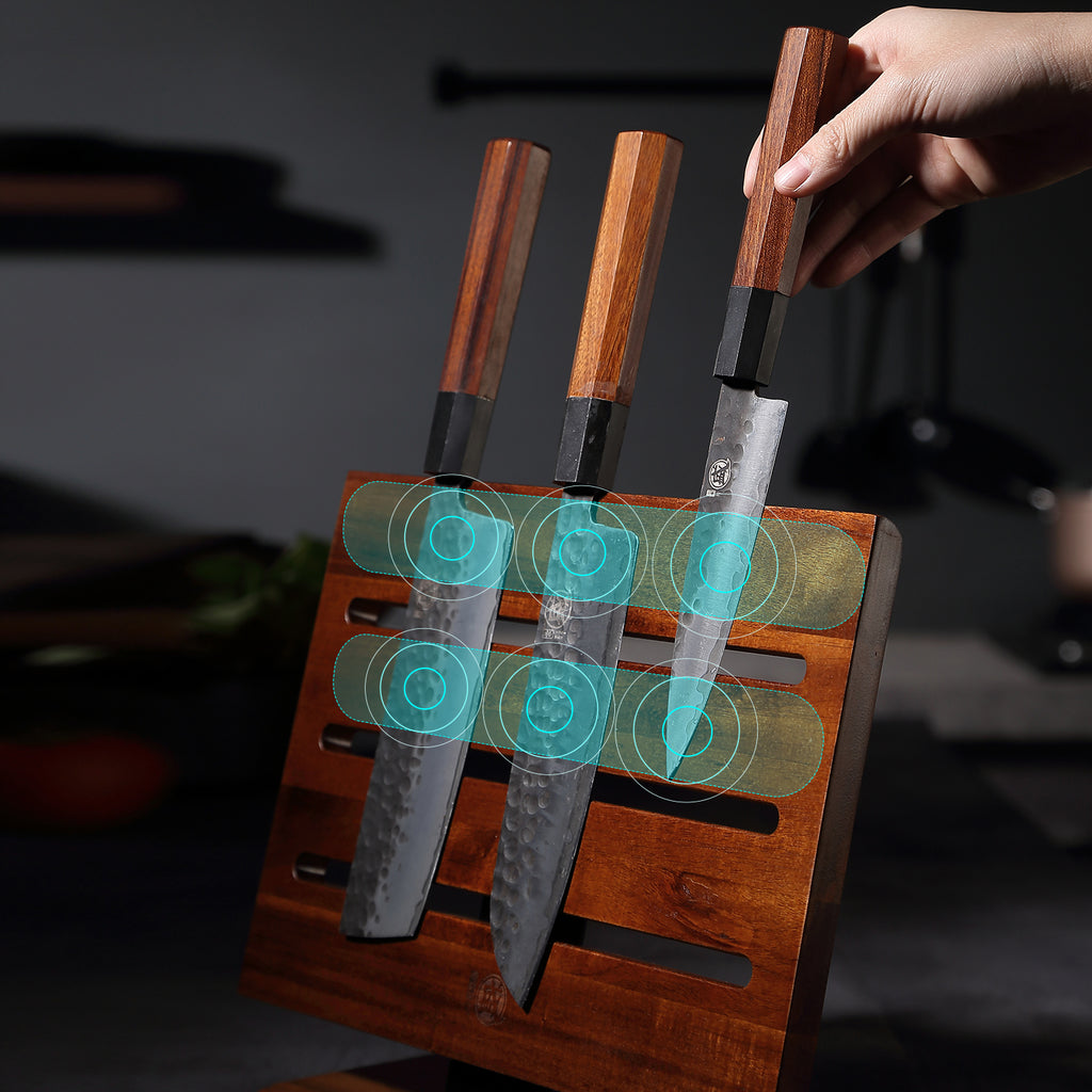 Removable magnetic chef knife holder