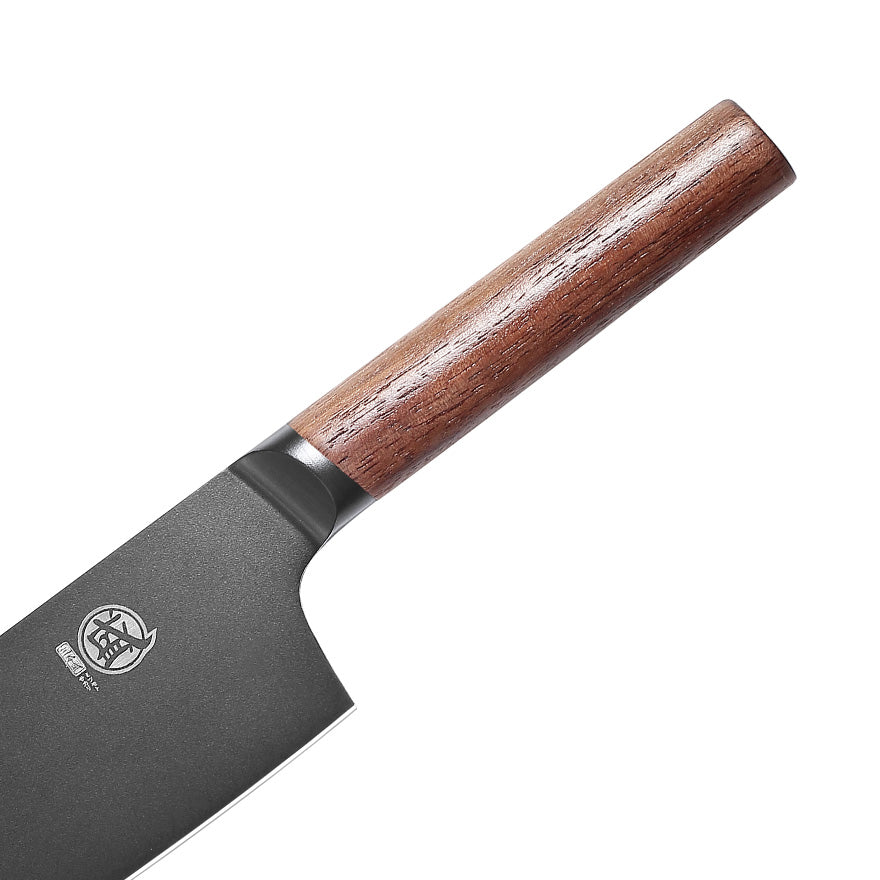 MITSUMOTO SAKARI | 7" Nakiri Chef Knife – Black Titanium Coated Vegetable Knife