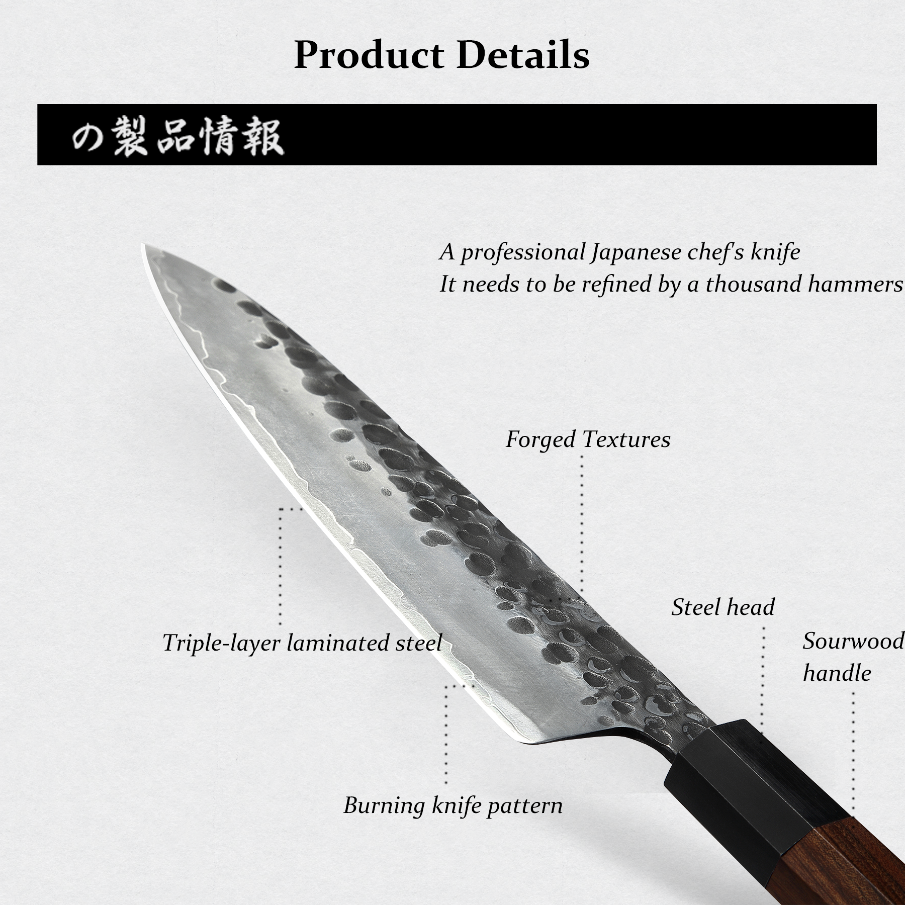Hand-Forged Gyuto Knife