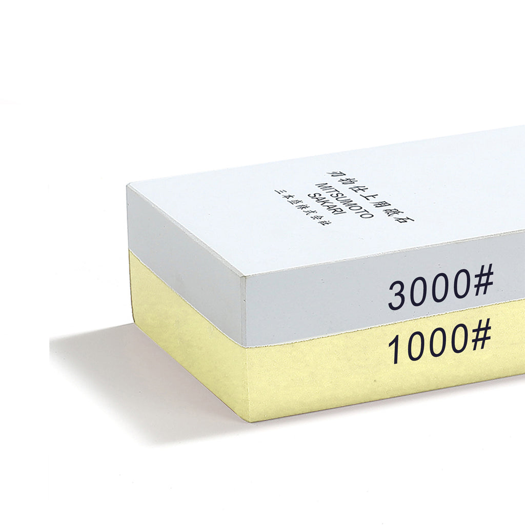 Dual-Sided Whetstone with Wood Base