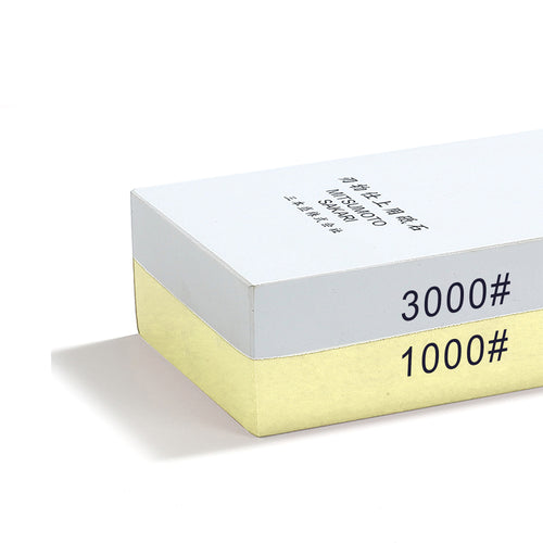 Dual-Sided Whetstone with Wood Base